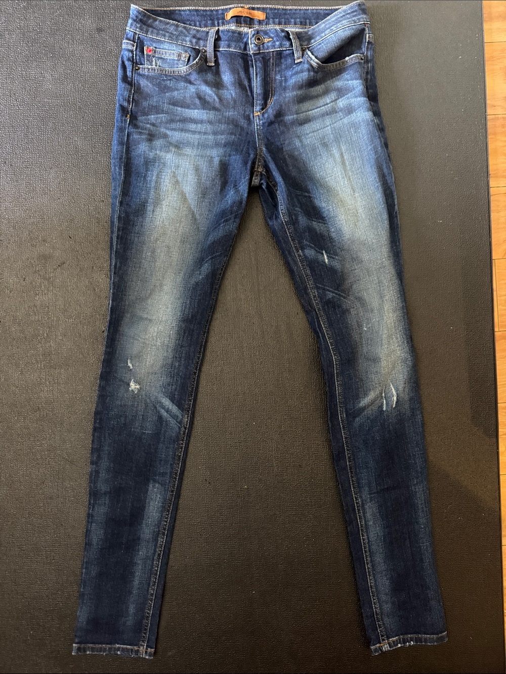 Joe's Jeans Dark Blue Skinny Faded Denim
